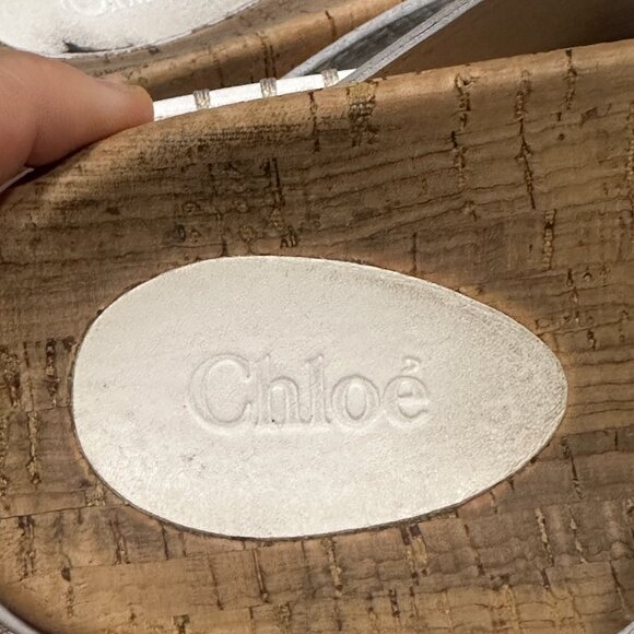 EUC Chole White “Rebecca” Sandals Women's Size 41 - Picture 12 of 16